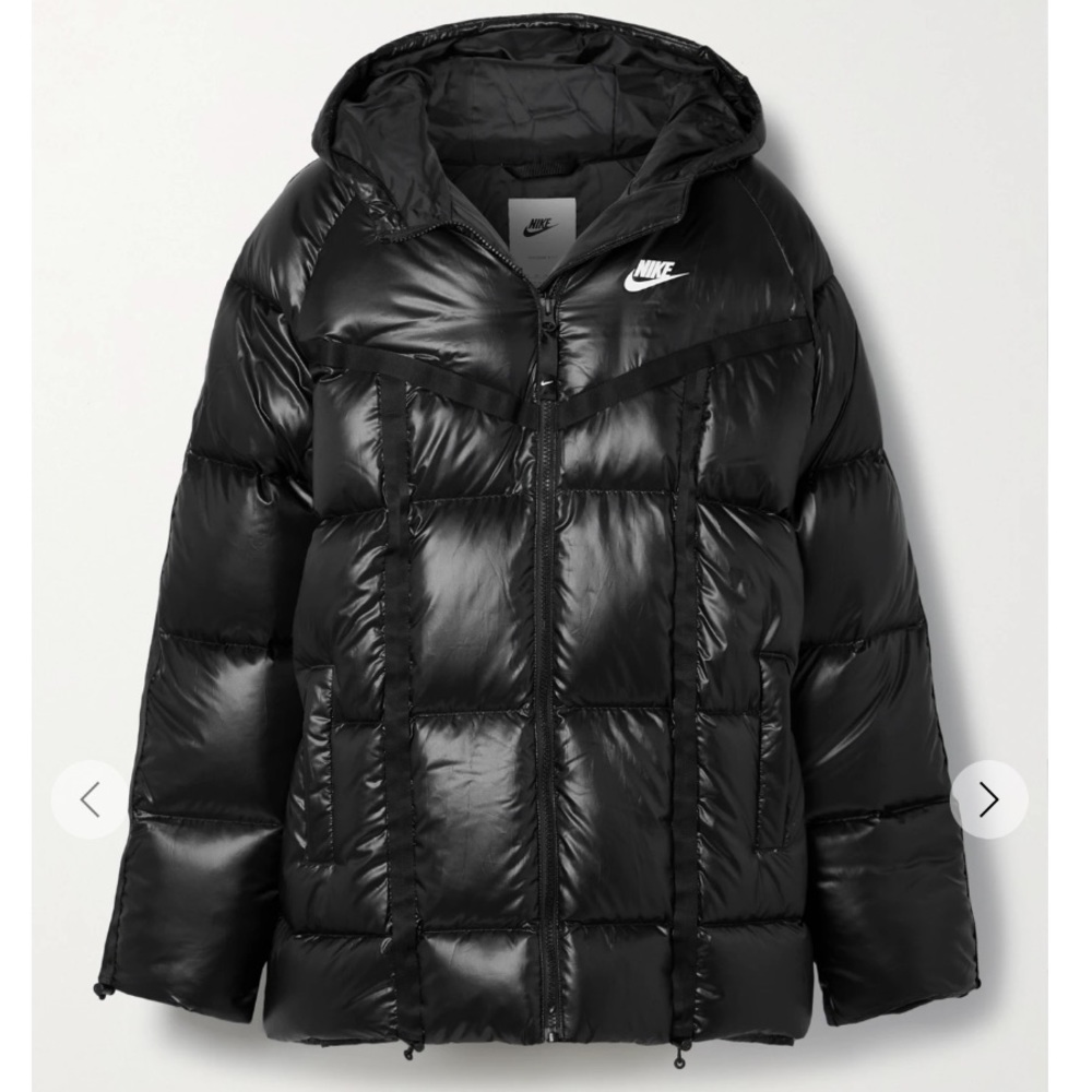 NIKE
City hooded quilted Therma-FIT down jacket oversized puffer coat Sz S